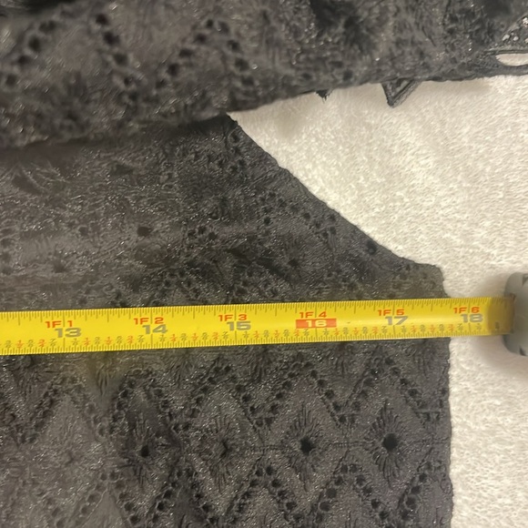 Kensie Black Eyelet Off-Shoulder Lined Dress Size Small PTP 18” EUC Never Worn - Picture 3 of 7